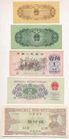 Kína 1953. 1f + 5f + 1962. 1j + 2j + DN 50.000.000HBN égetési pénz T:F
China 1953. 1 Fen + 5 Fen + ...