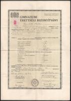 1940 Szentgyörgyi Albert Nobel-díjas által aláírt egyetemi leckekönyv