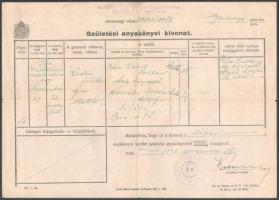 1940 Szentgyörgyi Albert Nobel-díjas által aláírt egyetemi leckekönyv