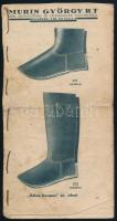 cca 1920-1940 Murin György Rt. bőr, cipőfelsőrész és cipészkellék nagyáruháza (Bp., VIII., Ér ucca 2.), reklámkatalógus és árjegyzék, fűzve, kissé viseltes állapotban
