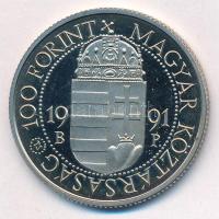 1991. 100Ft Cu-Ni "II. János Pál pápa látogatása" T:AU (eredetileg PP) Adamo EM119