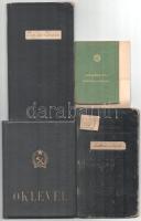 1949 Kodály Zoltán és mások által aláírt zeneművészeti leckekönyv és más bizonyítványok