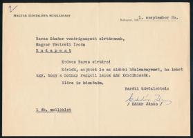 1961 Kádár János kommunista politikus, miniszterelnök által aláírt levél