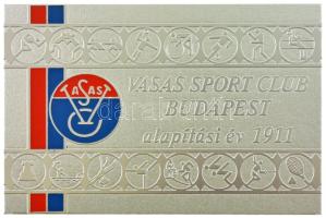 DN "Vasas Sport Club Budapest - alapítási év 1911" egyoldalas festett Al emlékplakett (80x119mm) T:UNC