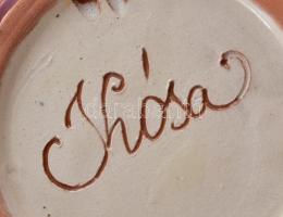 Kósa Klára (1947): Dísztál és tároló. Jelzett, hibátlan, d: 14-18,5 cm