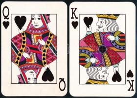 2 dn kártyákat ábrázoló üdvözlőlap Kör dáma és király