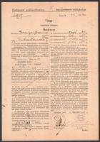 1941 2db légoltalmi bizonyítvány és határozat