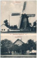 Gyalár, Ghelari; szélmalom, vasútállomás / windmill, railway station (ázott / wet damage)