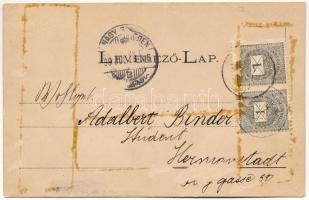 1898 (Vorläufer) Oravicabánya, Oravica, Oravicza, Oravita; Marktplatz, Röm. kath. Kirche, Comunal Bü...