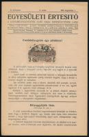 1922 Az Egyesületi Értesítő 1922 augusztus 1-i száma kétszer, két klf. színű Bélyeggyűjtők Hete levélzáróval