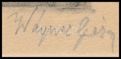 Wagner Géza (1879-1939): Városkép Rézkarc, papír, jelzett 9x13 cm