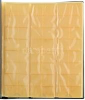 Műbőr érmetartó album, 10db berakólappal, klf méretű érmék számára, összesen 228 férőhellyel. Újszer...