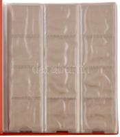 Műbőr érmetartó album, 10db berakólappal, klf méretű érmék számára, összesen 228 férőhellyel. Újszer...