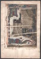 cca 1920 3 db kézzel festett iniciálé kódexlapokról készült fotókon 18x24 cm