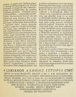[Lukianos, Samosata]: Aléthés Istoria, azaz Igaz história egy csodálatos utazásról a Holdban, a Ceth...