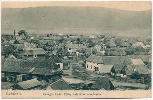 1912 Gyergyóalfalu, Gyóalfalu, Untersdorf, Alfalau, Joseni; Csorgó részlet, Réthy Balázs üzlete és saját kiadása. Ruczeszdorfer és Rancz fényképészek felvétele / general view, publisher's shop (kis szakadás / small tear)