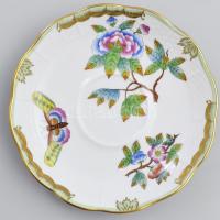 Herendi Viktória mintás csészealj, jelzéssel, hibátlan, d: 14 cm