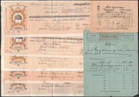 Vegyes pénzügyi okmány tétel: váltók, feladóvevény, zálogcédula