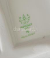 Hollóházi porcelán agár, kézzel festett, jelzett, kis kopásnyomokkal, m: 28 cm