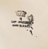 Olasz kézzel festett cipész figura, festett biszkvit porcelán, jelzéssel, minimális kopással, m: 28 ...