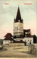 1906 Nagydisznód, Heltau, Cisnadie; Ev. Kirchenkastell / Evangélikus erődtemplom. Emil G. Sturm kiadása / Lutheran castle church (fl)