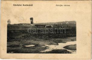 Szalárd, Salard; Adorján várrom / castle ruins (ragasztónyom / glue marks)