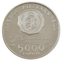 2007. 5000Ft Ag "Batthyány Lajos születésének 200. évfordulója" dísztokban, tanúsítvánnyal T:PP kis ujjlenyomat, a tok sérült Adamo EM209