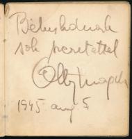 Babic (Babicz, Babitz) Béla színházi fodrász és parókakészítő emlékfüzete ismert színészek, énekesek...