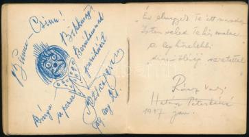 Babic (Babicz, Babitz) Béla színházi fodrász és parókakészítő emlékfüzete ismert színészek, énekesek...