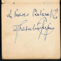 Babic (Babicz, Babitz) Béla színházi fodrász és parókakészítő emlékfüzete ismert színészek, énekesek...