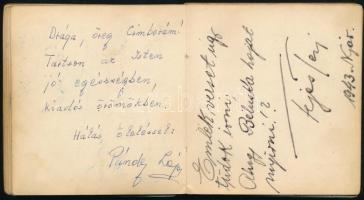 Babic (Babicz, Babitz) Béla színházi fodrász és parókakészítő emlékfüzete ismert színészek, énekesek...