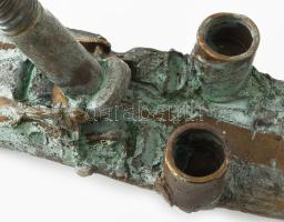 Lakner László (1936-): Krampusz, 1987. Patinázott Bronz szobor, jelezve fent az oldalán: Lakner 87. ...