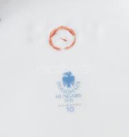 Hollóházi madármintás váza. Kézzel festett, négyoldalú, aranyozott váza, jelzéssel, hibátlan, m: 37 ...