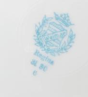 Weimar antik tejporcelán reggeliző szett, aranyozással, jelzéssel, hibátlan, d: 20 cm