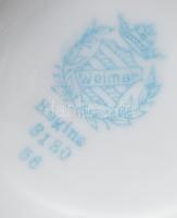 Weimar antik tejporcelán reggeliző szett, aranyozással, jelzéssel, hibátlan, d: 20 cm