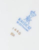 Kaiser virágmintás reggeliző szett, matricás, jelzéssel, hibátlan, d: 19,5 cm