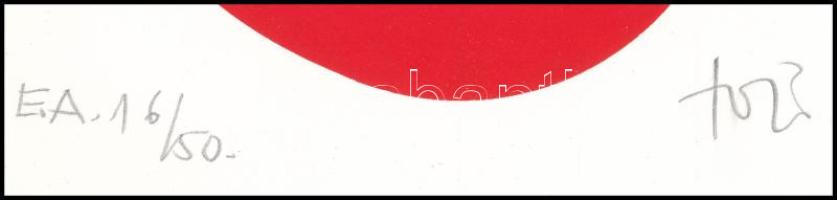 Fajó János (1937-2018): Csepp II. Szitanyomat, papír, jelzett, művészpéldány E.A. 16/50 számozással....