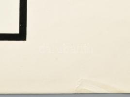 Hajas Tibor (1946-1980): Cím nélkül, 1980. Szitanyomat, papír, jelzett. Próbanyomat PD jelzéssel. Na...