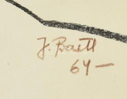 Bartl József (1932-2013): Önarckép, 1964. Litográfia, papír, jelzett. 48x32 cm. Tudomásunk szerint s...