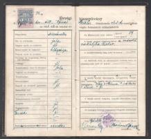 1921-1945 Valló (Weisz) Dezső izraelita orvos okmányai, 8 db, főreáliskolai tanulmányi értesítő, egy...