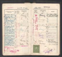 1921-1945 Valló (Weisz) Dezső izraelita orvos okmányai, 8 db, főreáliskolai tanulmányi értesítő, egy...