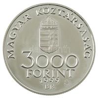 1999. 3000Ft Ag Integráció az EU-ba - EURO III kapszulában, tanúsítvánnyal, dísztokban T:PP ujjlenyomat, fo. Adamo EM159