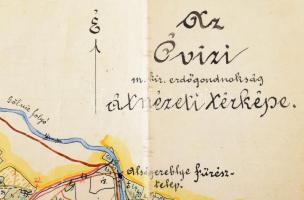 1906 Az óvízi m. kir. erdőgondnokság átnézeti térképe, (Óvíz/Stará Voda/Altwasser), kézi rajzolású, ...