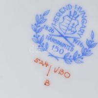 Herendi Viktória mintás lapos tányér szett, 6 db, jelzett, hibátlan, d: 25,5 cm