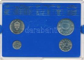 Svédország 1985. 10ö-5K (4xklf) forgalmi szett műanyag tokban T:UNC Sweden 1985. 10 Öre - 5 Kronor (...