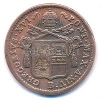 Olasz Államok / Pápai Államok 1844B 1/2b Cu "XVI. Gergely" T:2- patina, kis ph
Italian St...