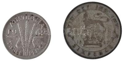 Nagy-Britannia 1927. 6p Ag "V. György" + Ausztrália 1962. 3p Ag "II. Erzsébet" T...