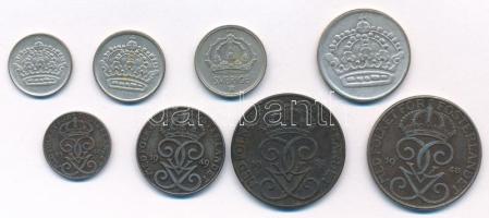 Svédország 1931-1960. 1ö-50ö (8xklf), közte 4db Ag érme T:2-,3
Sweden 1931-1960. 1 Öre - 50 Öre (8x...