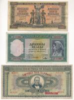 Görögország 1926. 1000Dr + 1939. 1000Dr + 1942. 5000Dr T:F,VG Greece 1926. 1000 Drachmai + 1939. 1000 Drachmai + 1942. 5000 Drachmai C:F,VG