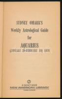Sydney Omarr's Weekly Astrological Guide for Aquarius (January 20 - February 18) 1974. (Asztrol...